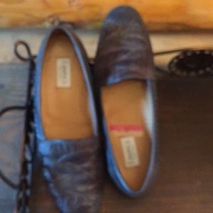 Grey Crocodile loafers